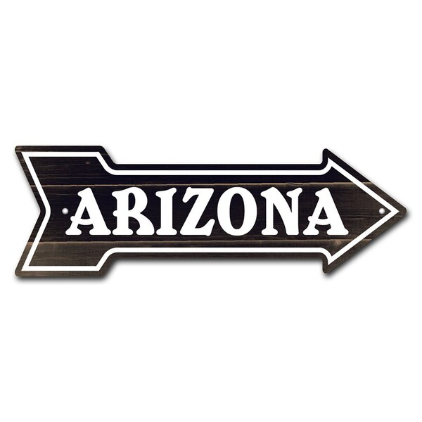 Signmission Arizona 2 Arrow Sign Funny Home Decor 18in Wide P-ARROW-999974 - main